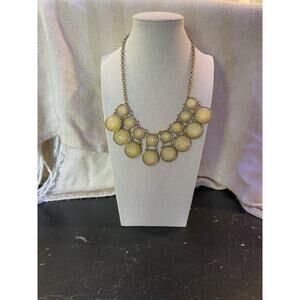 Vintage Erica Lyons EL Signed Chunky Gold Tone Statement Bubble Necklace 80/90s